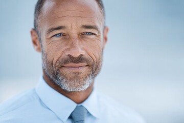 Poster - professional-looking person of any race age or gender with blurred background