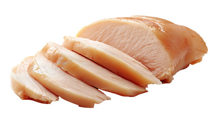 Poster - Sliced chicken breast fillet with smooth surface, showcasing tender and juicy texture, perfect for healthy meals and culinary presentations