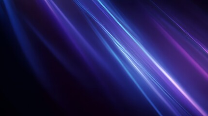 Poster - Abstract Diagonal Light Streaks in Blue and Purple