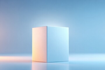 Poster - empty podium floats gracefully in mid-air embodying elegance and simplicity