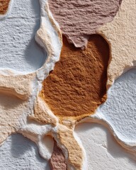 Poster - Organic Washed Pigment Brushstrokes on Textured Canvas with Earthy Tones for Sustainable Art and Eco-Conscious Creative Branding