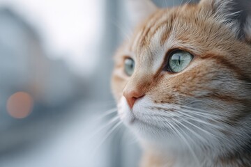 Poster - close-up of city-dwelling animal against minimalist urban backdrop emphasizing negative space and simplicity