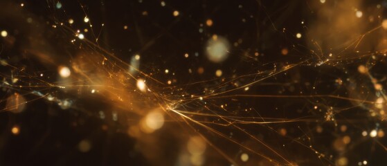 Poster - Quantum Education Network Visualization with Digital Mesh and Data Nodes, Abstract Technology Pattern for AI, Innovation, and Modern Learning Presentations
