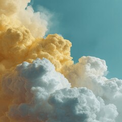 Poster - Dramatic Evening Clouds with Gradient Atmospheric Layers Representing Pressure Changes and Climate Shift for Weather Forecasting and Eco Awareness
