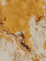 Aufkleber - Textured Plaster Wall with Natural Weathering and Cracks - Raw Building Material for Authentic Architectural Backgrounds and Imperfection Aesthetic Trends