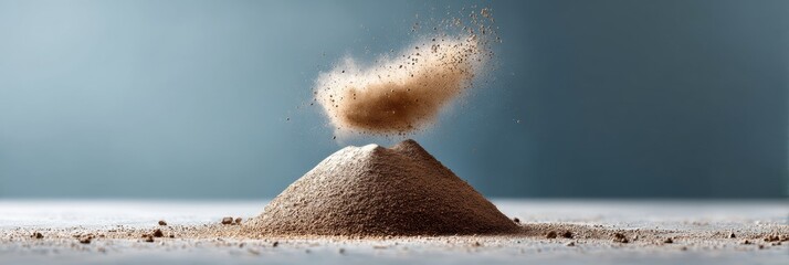 Poster - Dynamic Soil Debris Scattering Over Pile with Dust Particles Mid-Air for Agricultural Marketing and Sustainable Farming Equipment Promotion