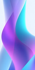 Poster - Abstract Gradient Waves in Purple and Teal