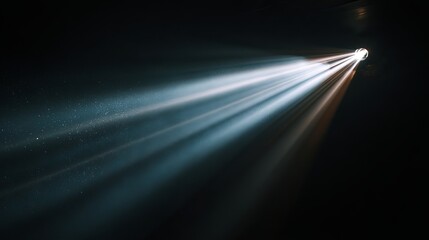 Aufkleber - Dramatic Light Rays Abstract Background Dark Teal Blue White Spotlight Beam Glowing Illumination Powerful Energy Mystical Atmosphere Digital Art Graphic Design Modern Style dust   
