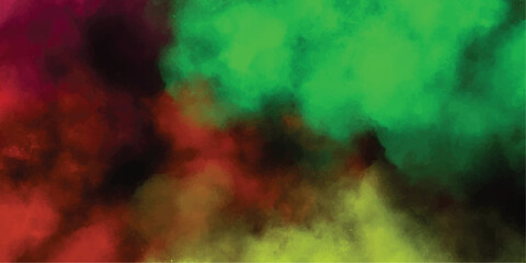 Wall Mural - Vibrant abstract watercolor background with blended colors of green, red, and yellow for artistic designs and creative projects