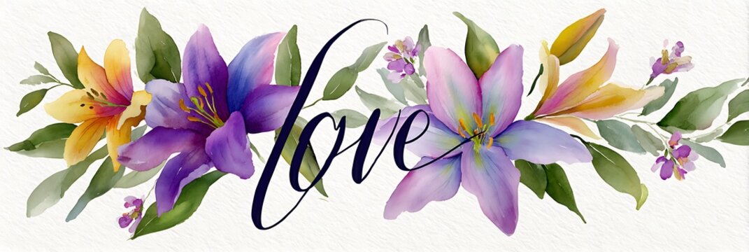 Floral calligraphy of the word 
