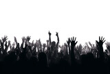 A Crowds Energy Raised Hands in Darkness