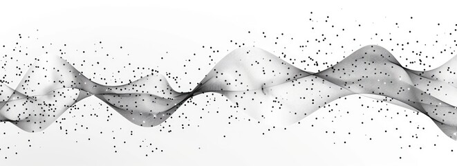 Abstract network connection technology background with black and white dots on a transparent background as a vector illustration, using a flat design style.