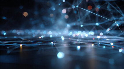 Poster - Abstract network connection background technology concept digital data and communication 3d