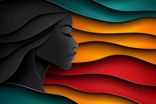 Black history month on a colorful backdrop.