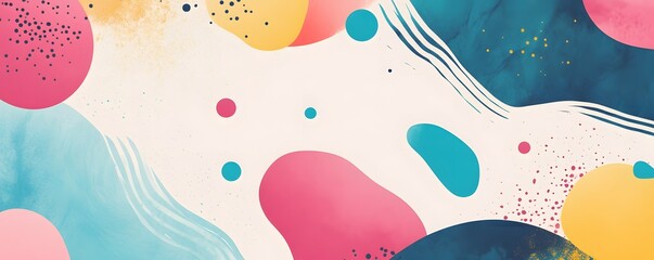 Poster - A vibrant abstract background featuring colorful shapes and fluid patterns