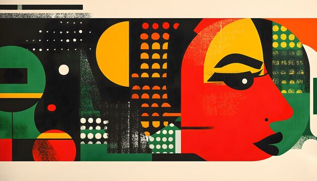Abstract black history month backdrop.