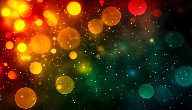 Colorful lights, black history month.
