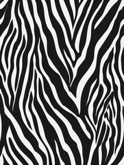 Poster - A close up view of a black and white zebra stripe pattern background
