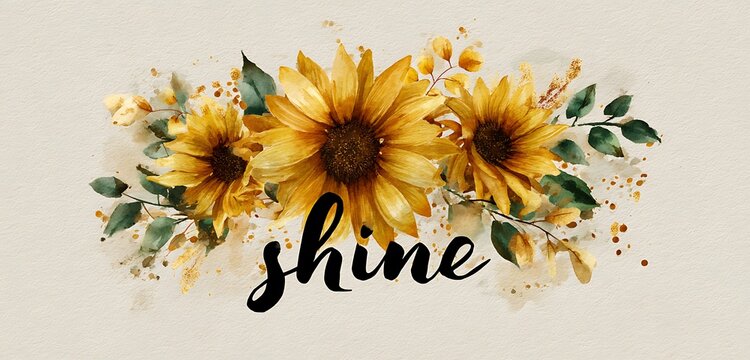 Inspirational calligraphy word 