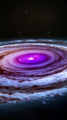 Wall Mural - Abstract spiral galaxy with glowing core in deep space full of bright stars, cosmic background