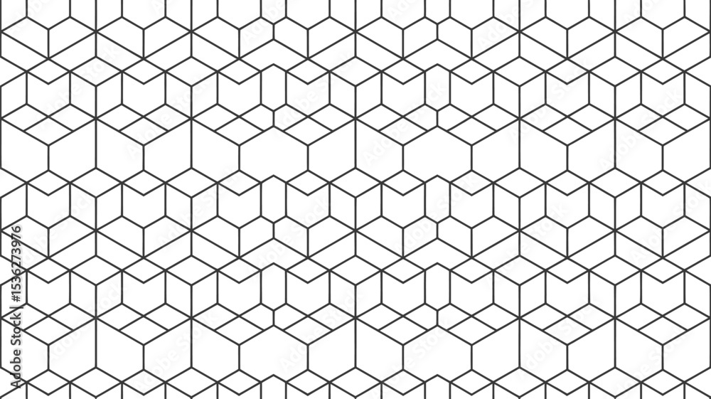 Geometric cube pattern background design seamless vector illustration ...