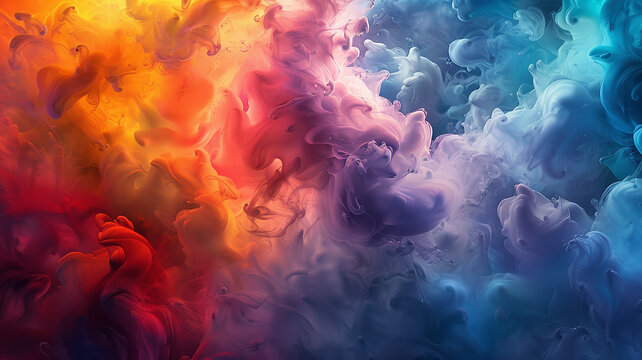 Multi-colored paints, colorful background in full screen