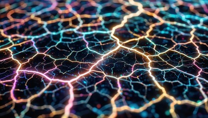 Poster - Electric patterns on a dark surface creating a stunning visual effect for digital backgrounds