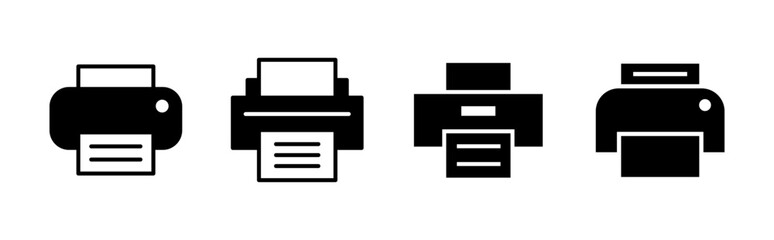 Aufkleber - Print icon set. printer icon vector.