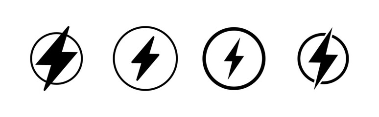 Aufkleber - Power icon set. Power Switch Icon. Electric power