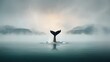 © syn - Whale tail in misty sea