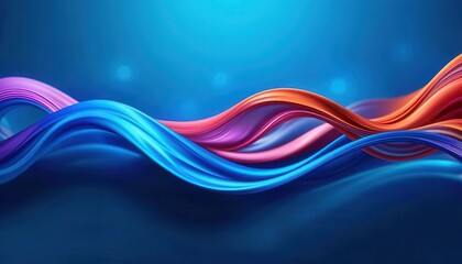 Aufkleber - Vibrant wave patterns for computer screen backgrounds in dynamic colors
