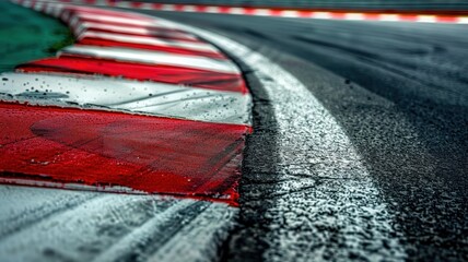 Wall Mural - close-up view of the curbs at autodromo nazionale monza, showcasing the texture and colors of the ra