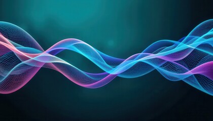 Aufkleber - Colorful wave patterns for computer screen backgrounds in digital designs