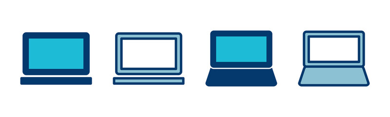 Poster - Laptop icon vector isolated on white background. Laptop vector icon