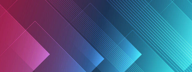 Poster - Abstract blue and pink geometric shapes ideal for backgrounds, web design, digital art, prints, posters, and modern artistic projects.