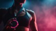 © Aris Suwanmalee - Athlete showcasing medal in dramatic lighting, celebrating achievement and dedication.