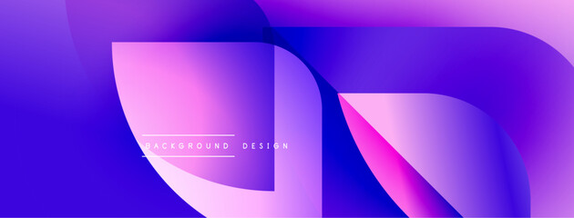 Poster - Abstract fluid shapes, vibrant purple hues, smooth gradients. Modern design element, perfect backdrop for projects.