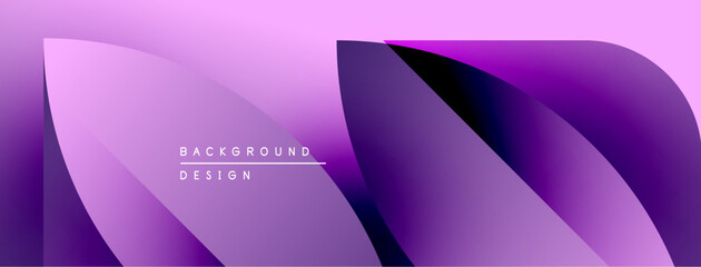 Poster - Abstract purple gradient design. Smooth flowing shapes create modern background. Minimalist aesthetic, vibrant colors, dynamic composition.