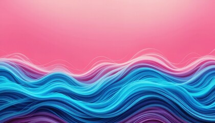 Aufkleber - Colorful abstract waves create a serene digital background for computer monitors and devices
