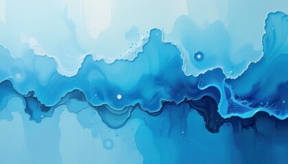Aufkleber - Beautiful abstract blue background for computer monitors with fluid design and smooth textures