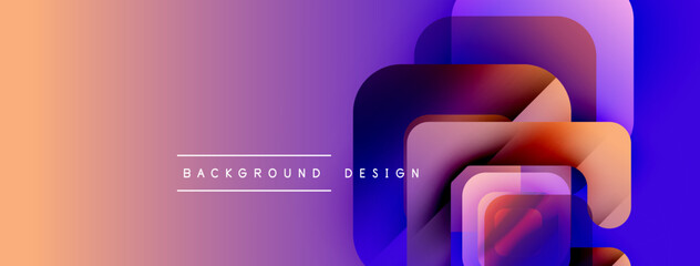 Poster - Abstract gradient shapes overlap. Warm colors transition into cool tones. Minimalist design with text elements present. Modern aesthetic.