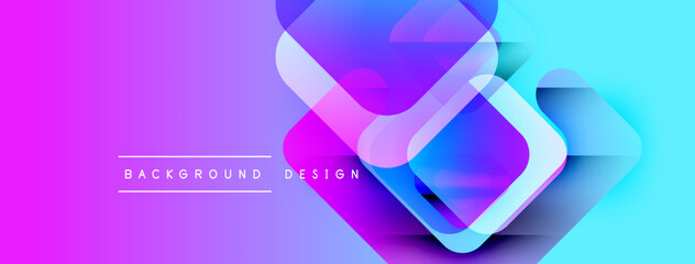 Aufkleber - Vibrant abstract background. Gradient purple, blue hues create dynamic shapes. Modern design elements suggest technology, innovation.