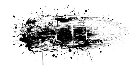 Poster - Vector black art style brush shape.