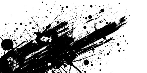 Poster - Vector black art style brush shape.