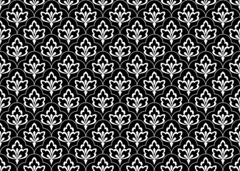 Aufkleber - Abstract geometric pattern. A seamless vector background. White and black ornament. Graphic modern pattern. Simple lattice graphic design.