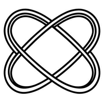 Minimal Infinity Jewelry Line Art Vector