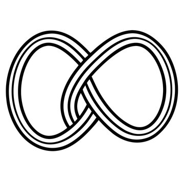 Minimal Infinity Jewelry Line Art Vector