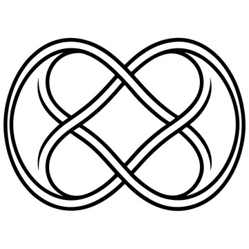 Minimal Infinity Jewelry Line Art Vector