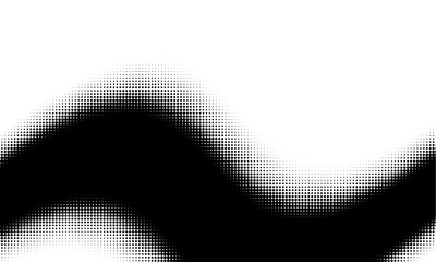 Aufkleber - Vector halftone gradient. Big wave abstract background