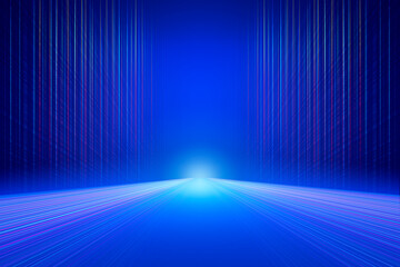Poster - A grand and simple background with tech-savvy blue lines